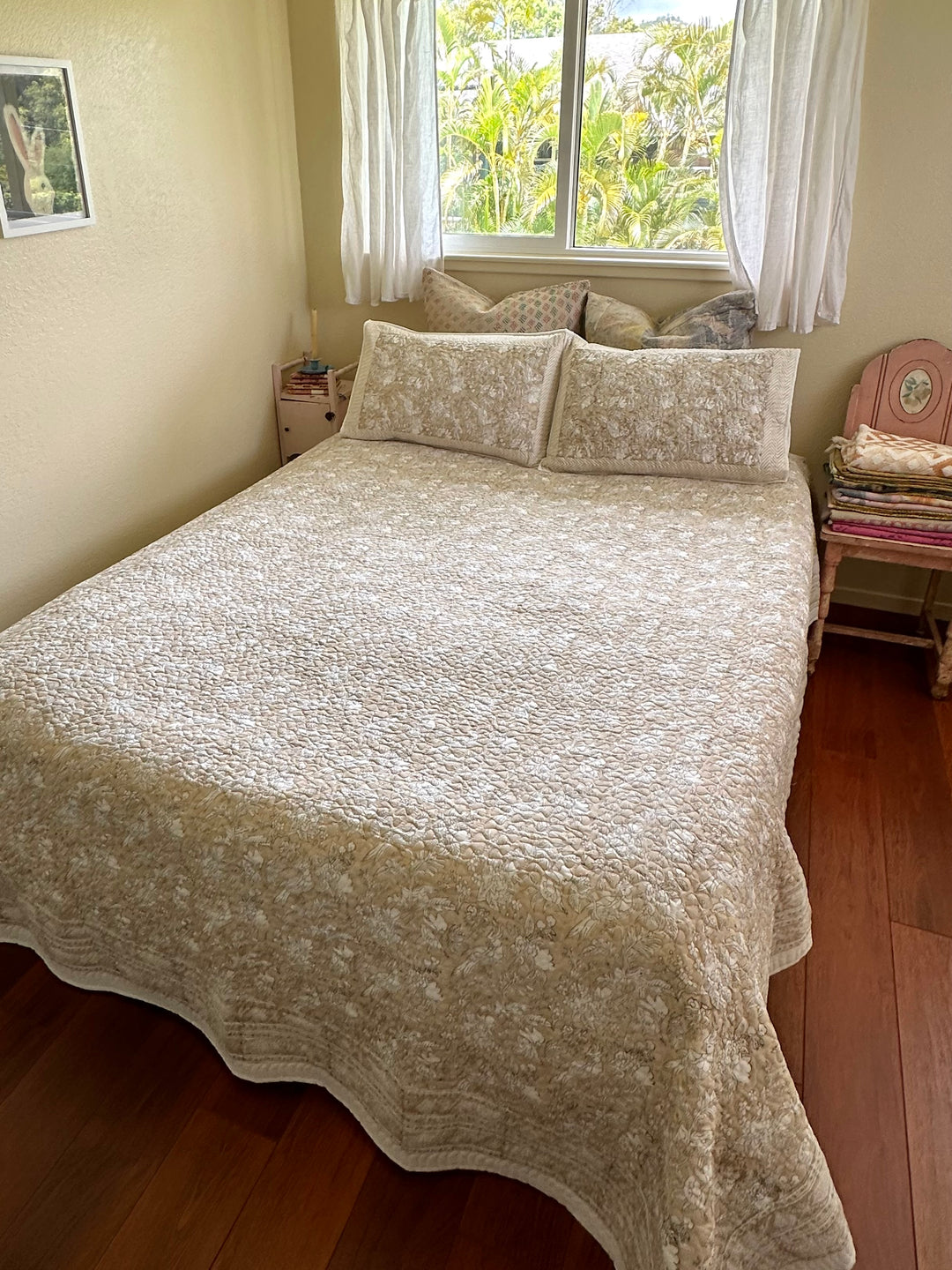 Morning Light Beams Bedroom Scene