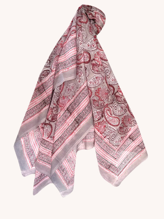 Dusty Paisley - Block print sarong