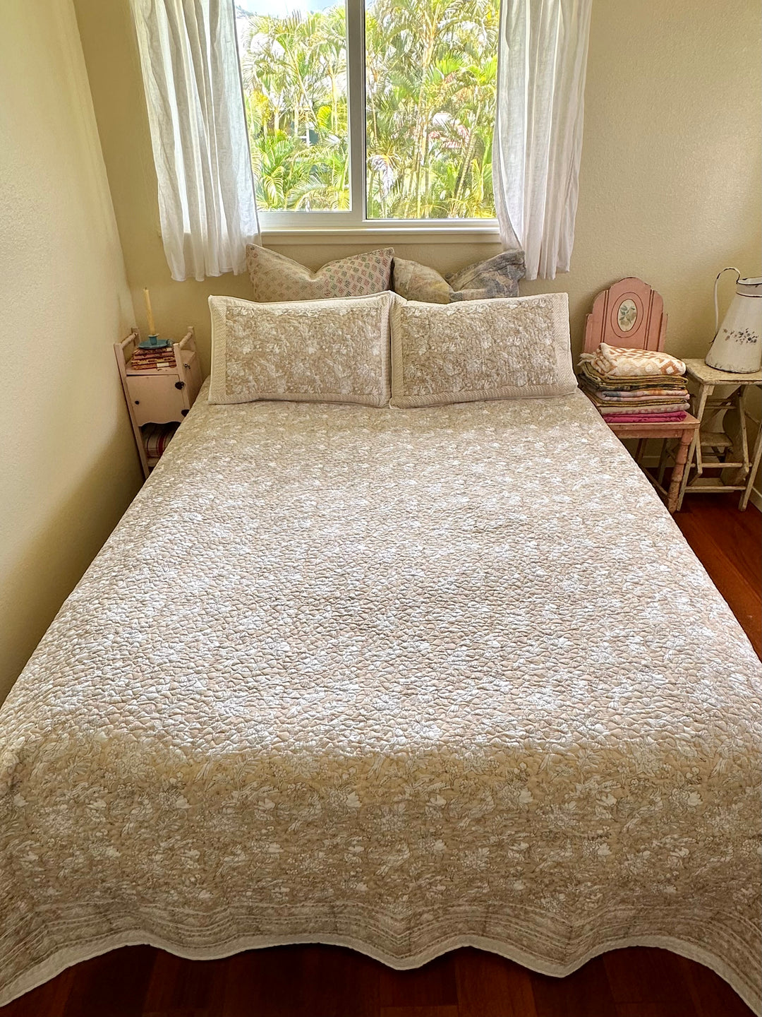 Morning Light Beams Bedroom Scene