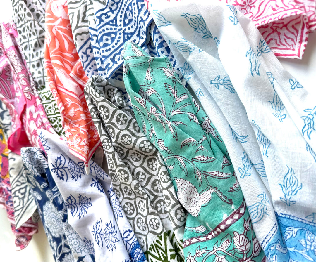 BLOCK PRINT BANDANA - JAIPUR MARKET COLLECTION