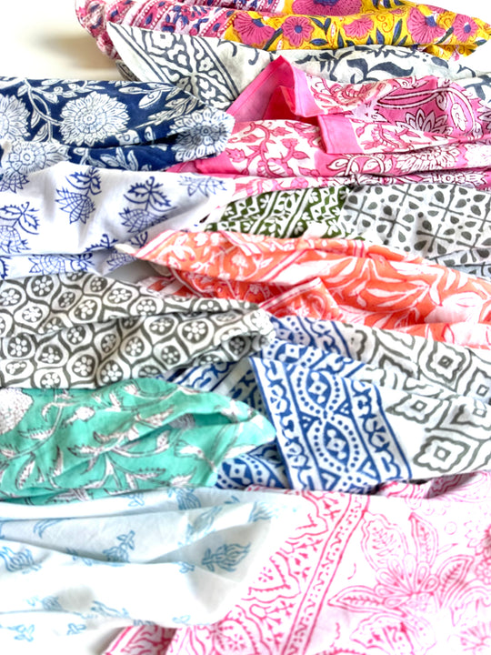 BLOCK PRINT BANDANA - JAIPUR MARKET COLLECTION