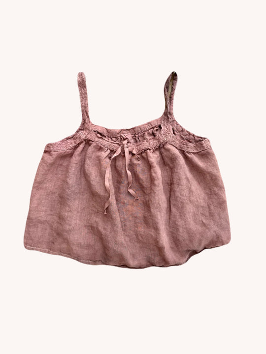 LACY LINEN TANK TOP