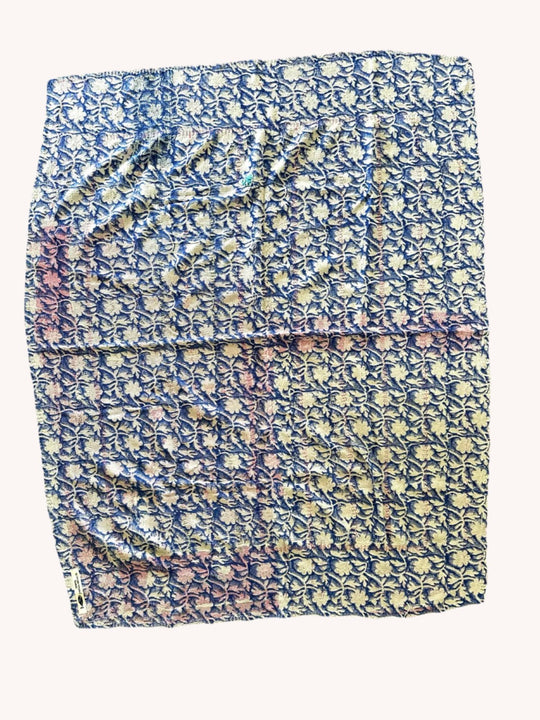 PRIME KANTHA QUILT - BLUE JUNGLE