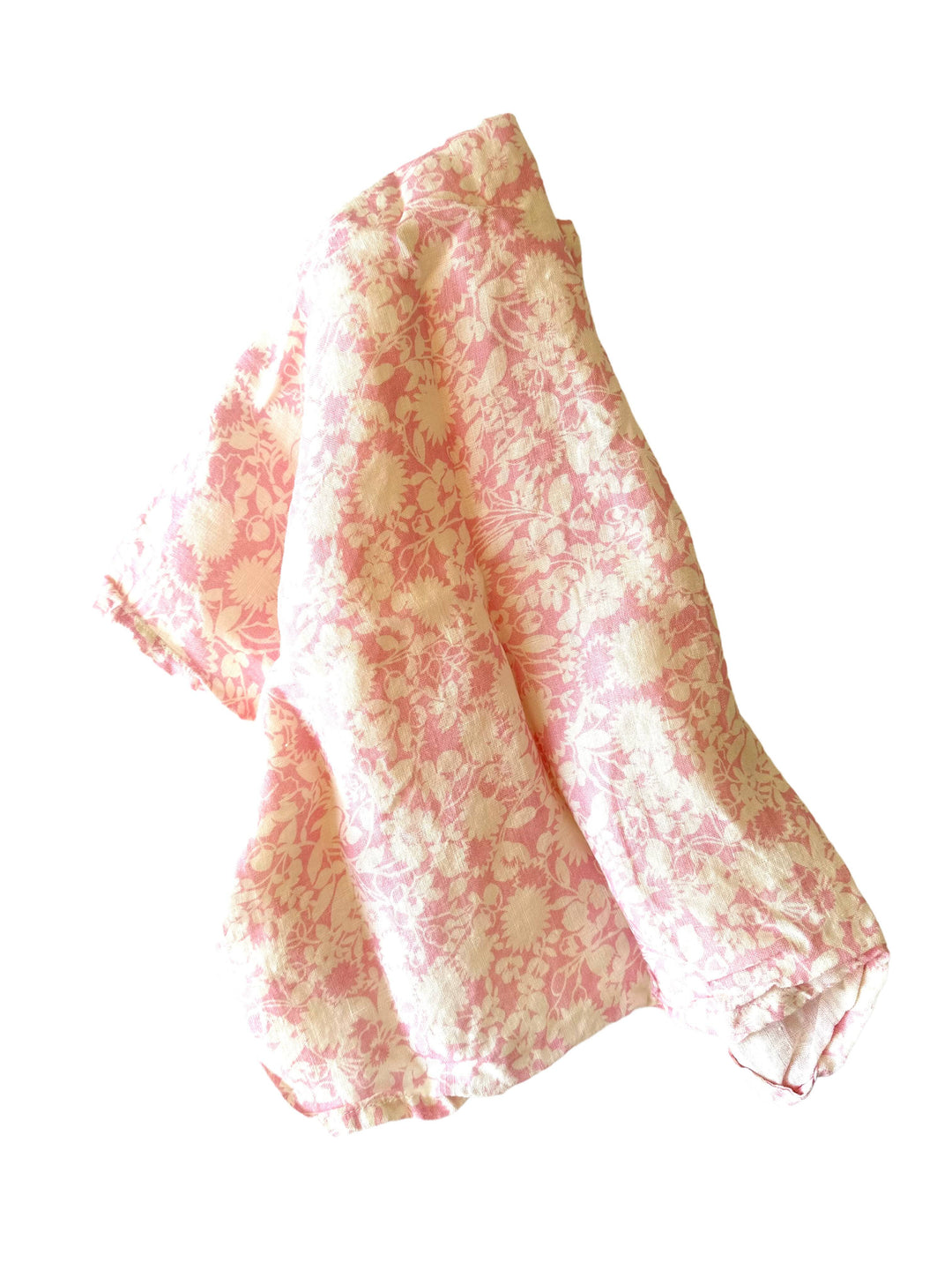 Pink Shadow Floral - Linen Tea Towel