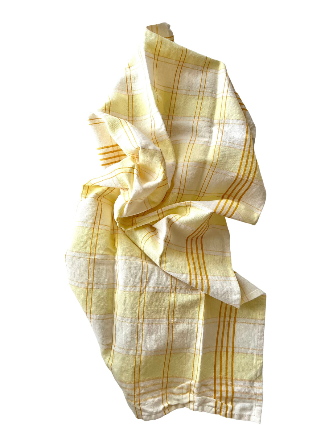 Sunshine Plaid - Linen Tea Towel