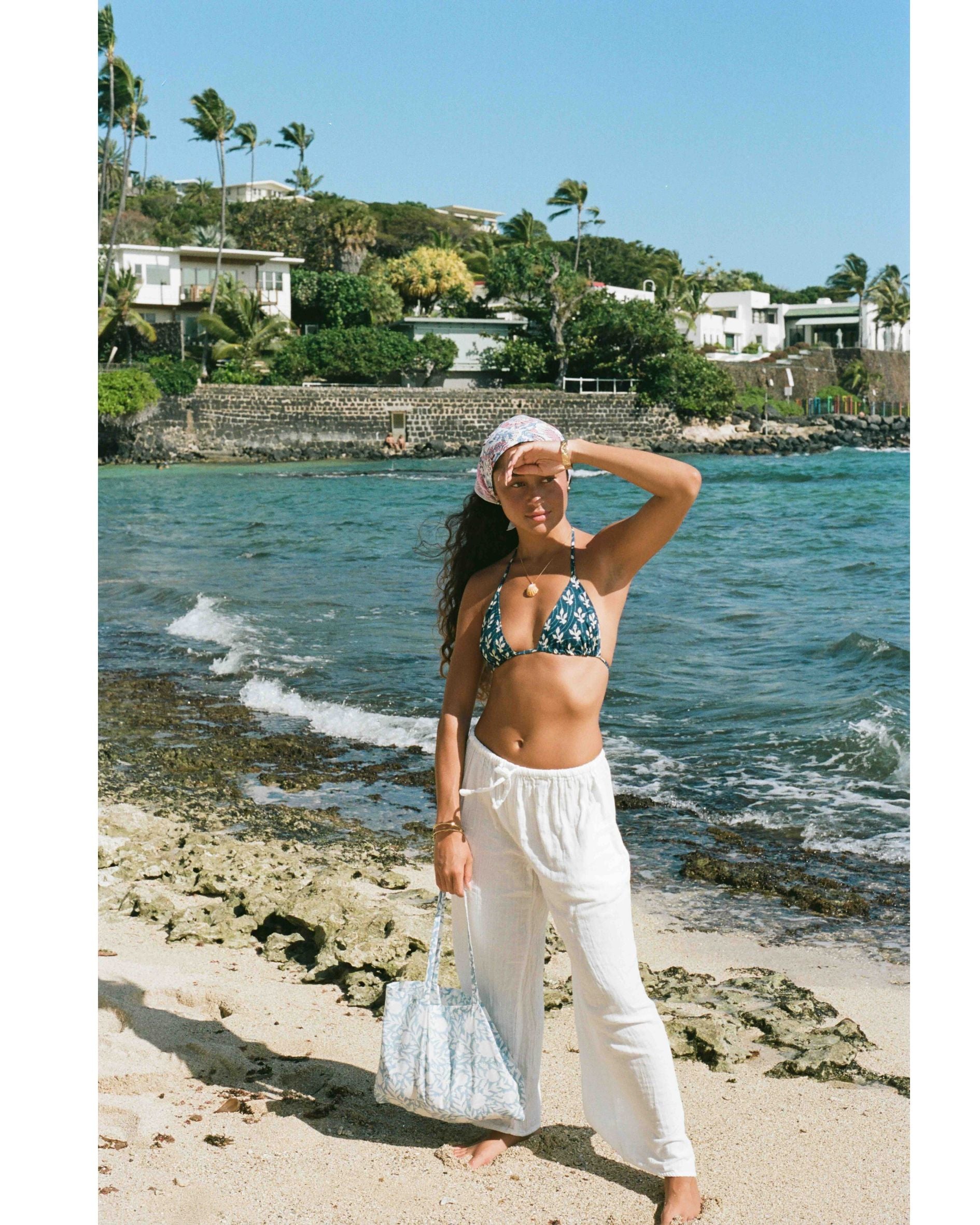 TEXTURED COTTON GAUZE BEACH PANT – bytheseacompany