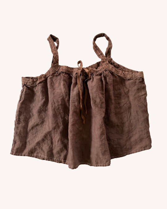 LACY LINEN TANK TOP
