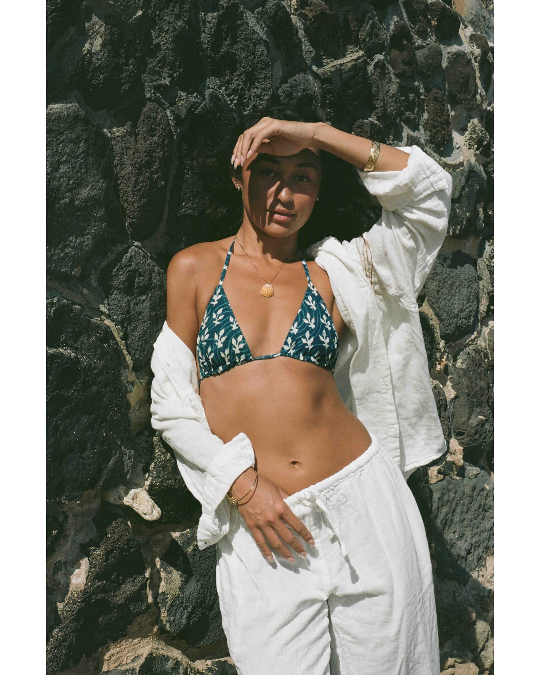 TEXTURED COTTON GAUZE BEACH PANT – bytheseacompany