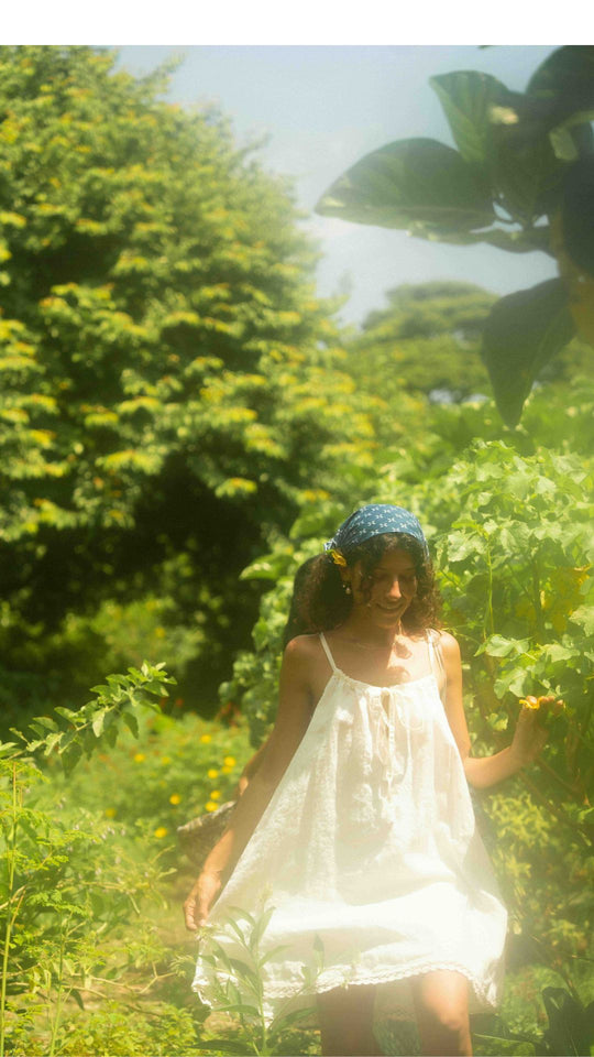 LACY LINEN SUNDRESS