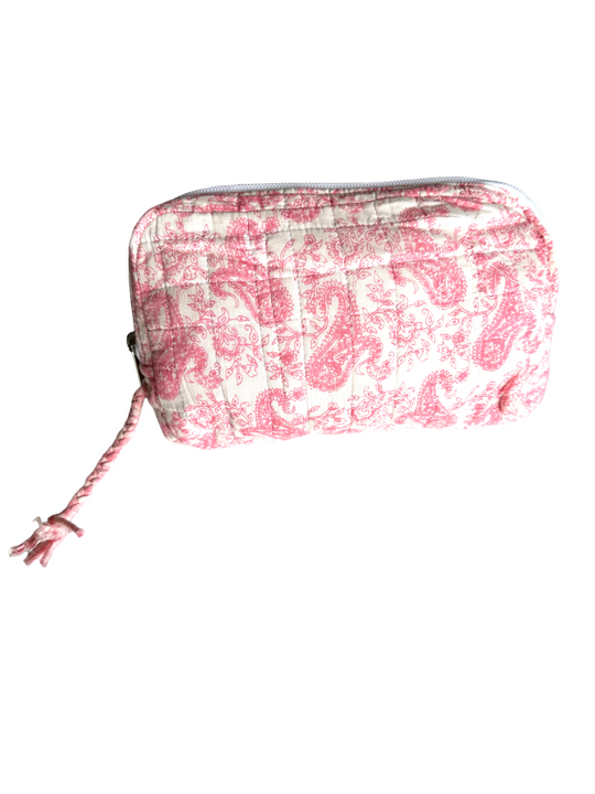 Pink Toile - travel pouch