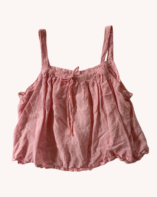 LACY LINEN TANK TOP