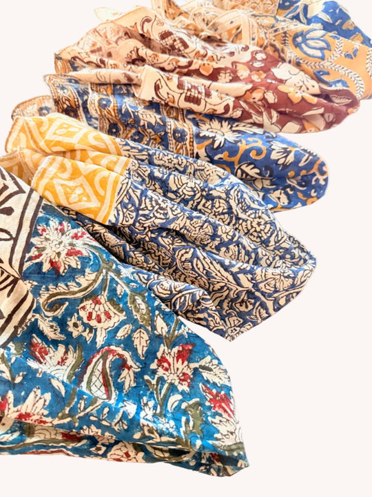 BLOCK PRINT BANDANA - INDIAN SUMMER COLLECTION