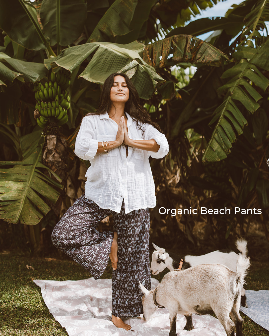 INDIGO COTTON IKAT BEACH PANT