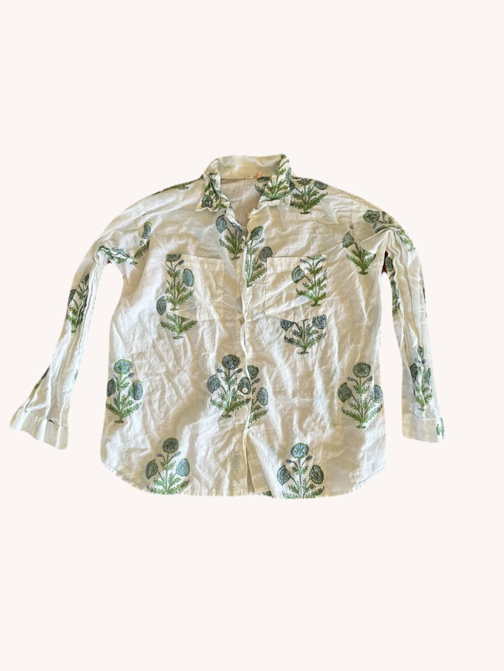 Beach Shirt - Blue Bouquet