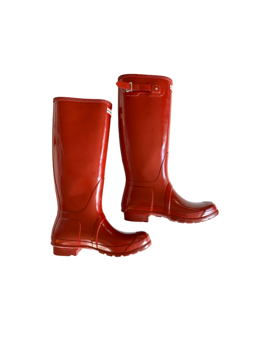Hunter- Cherry Tall Gloss Rain Boots