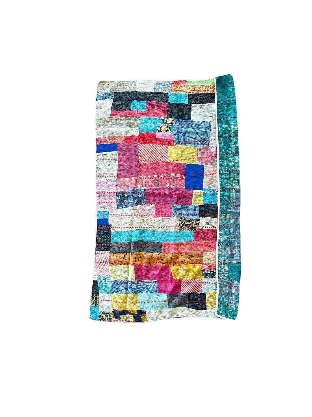 Rainbow Patches - Portable Kantha Quilt