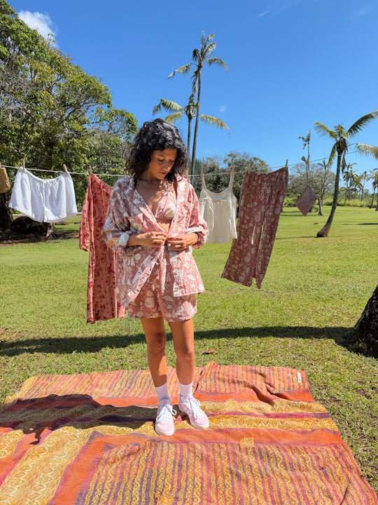 White Crew Socks with Green Stripe