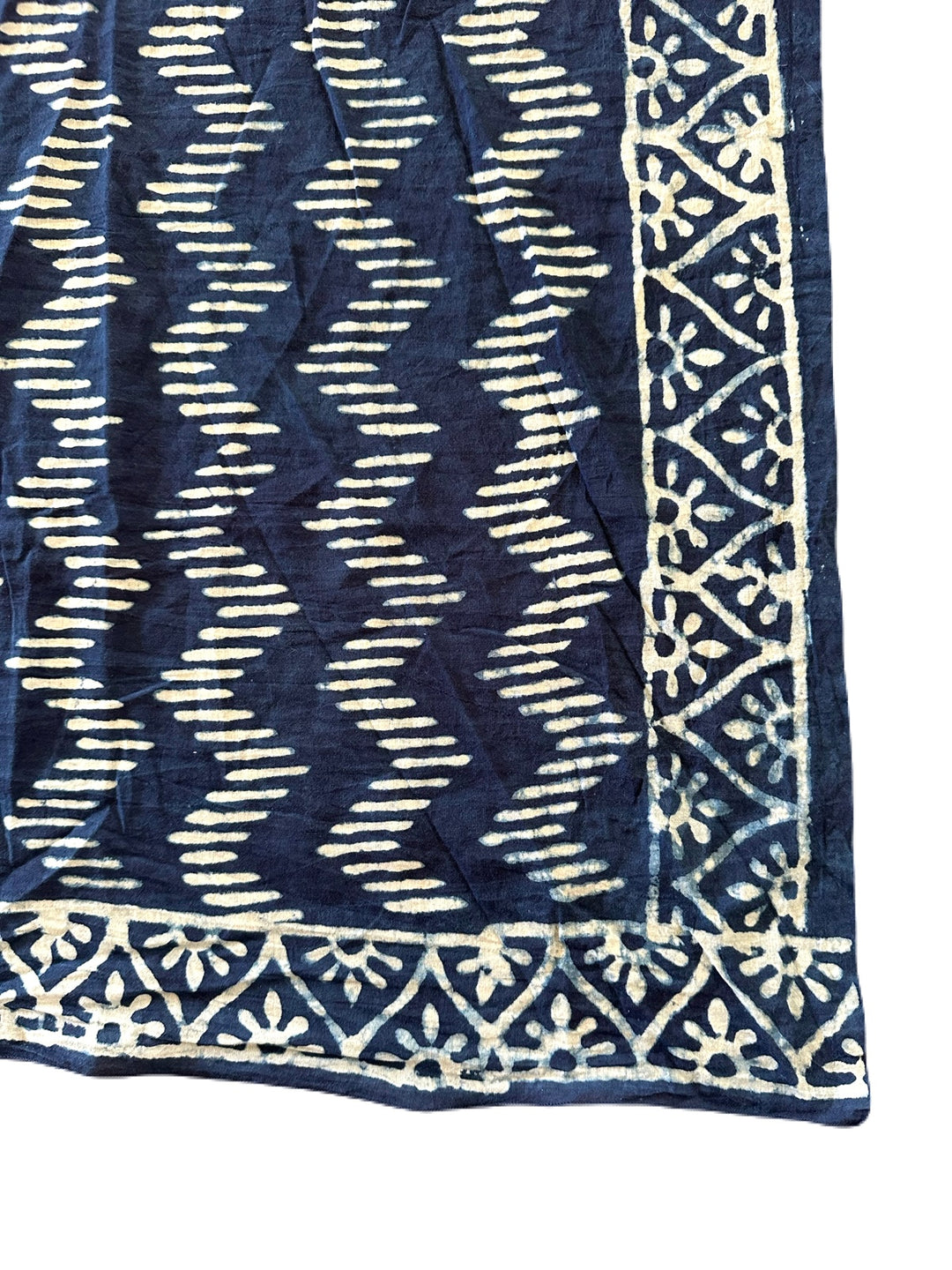 Indigo Zig Zag Print