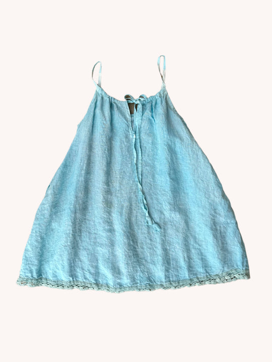 By the Sea Organics Sky Blue linen dress