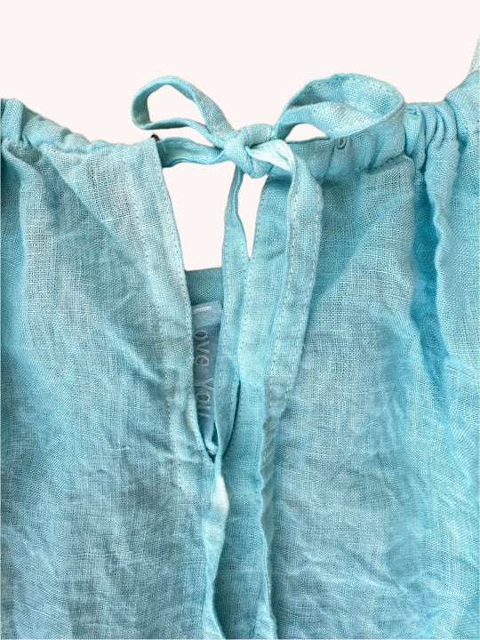 By the Sea Organics Sky Blue linen dress