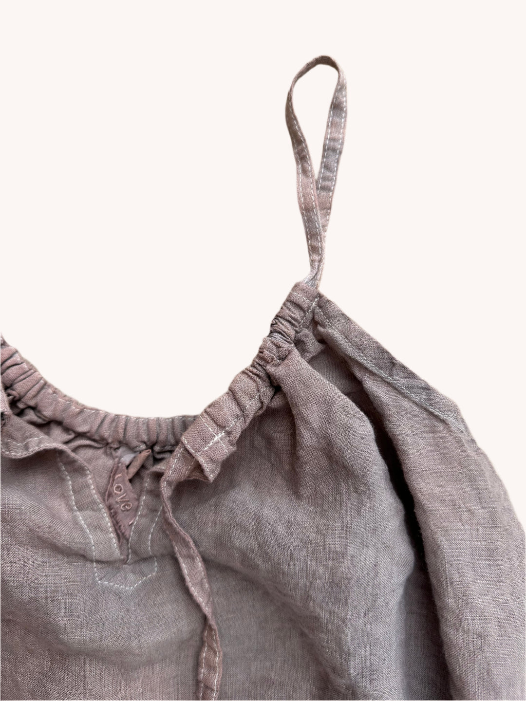 By the Sea Organics cocoa linen dress