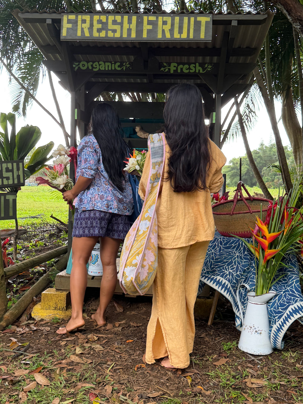 INDIGO IKAT BEACH SHORT