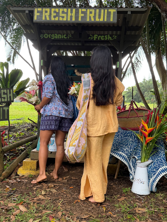 INDIGO IKAT BEACH SHORT