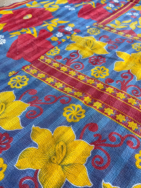 PRIME KANTHA QUILT - BLUE PARADISE