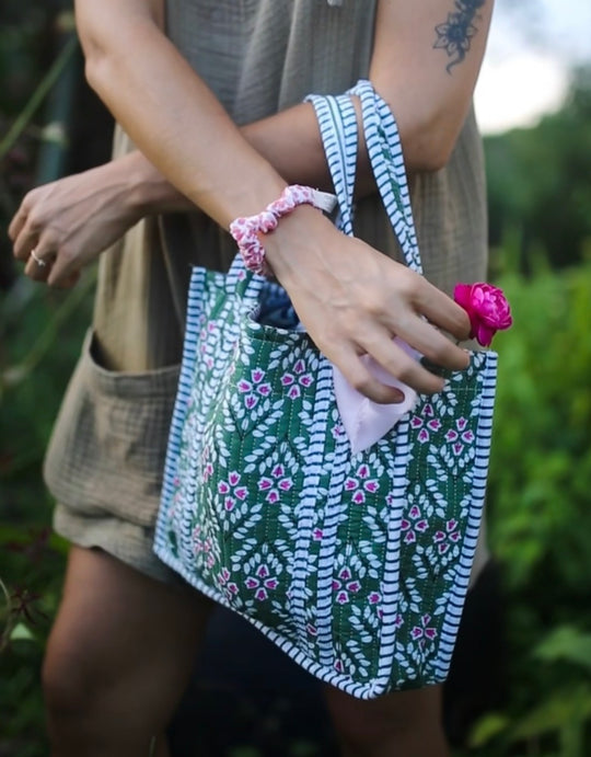 QUILTED MINI TOTE