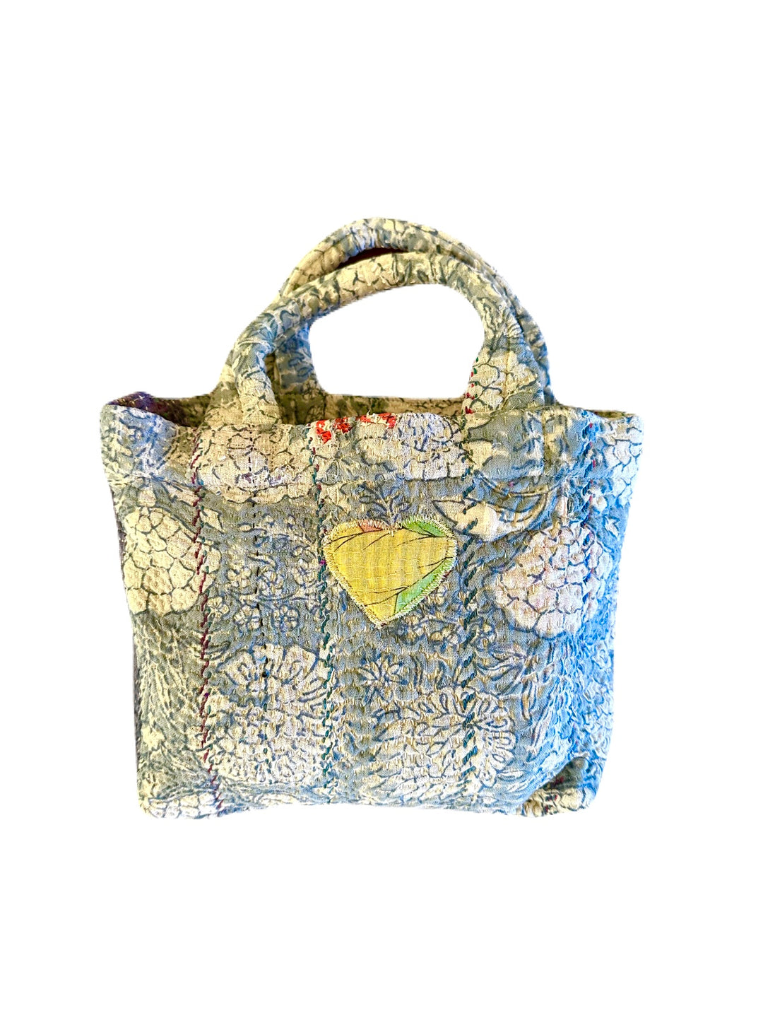 Botanical Blue - Kantha Mini Tote Bag