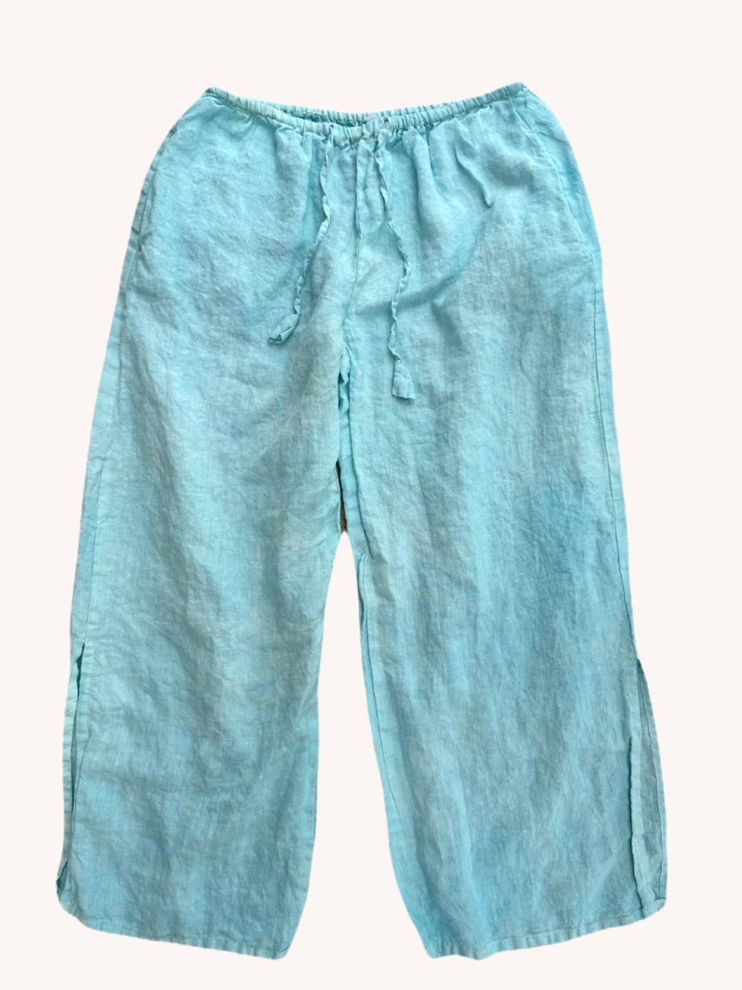 By the Sea Organics white linen pants
