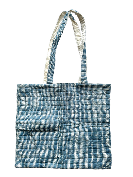 Kauai Blue - Quilted Shopping Tote