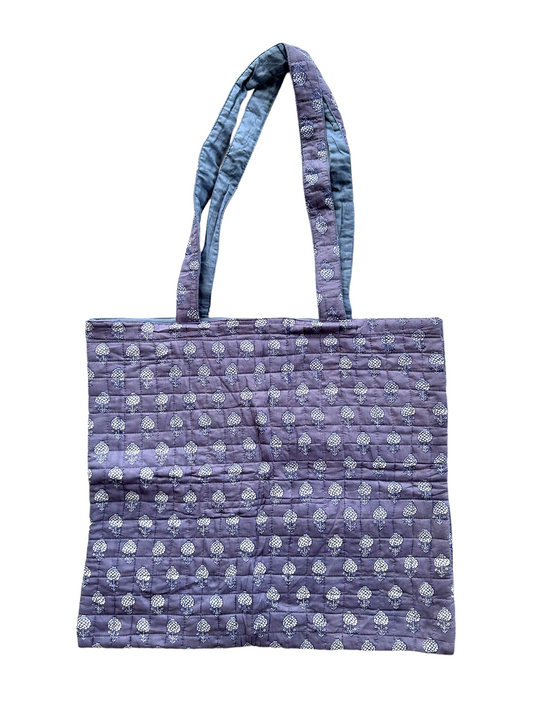 Periwinkle Day - Quilted Shopping Tote