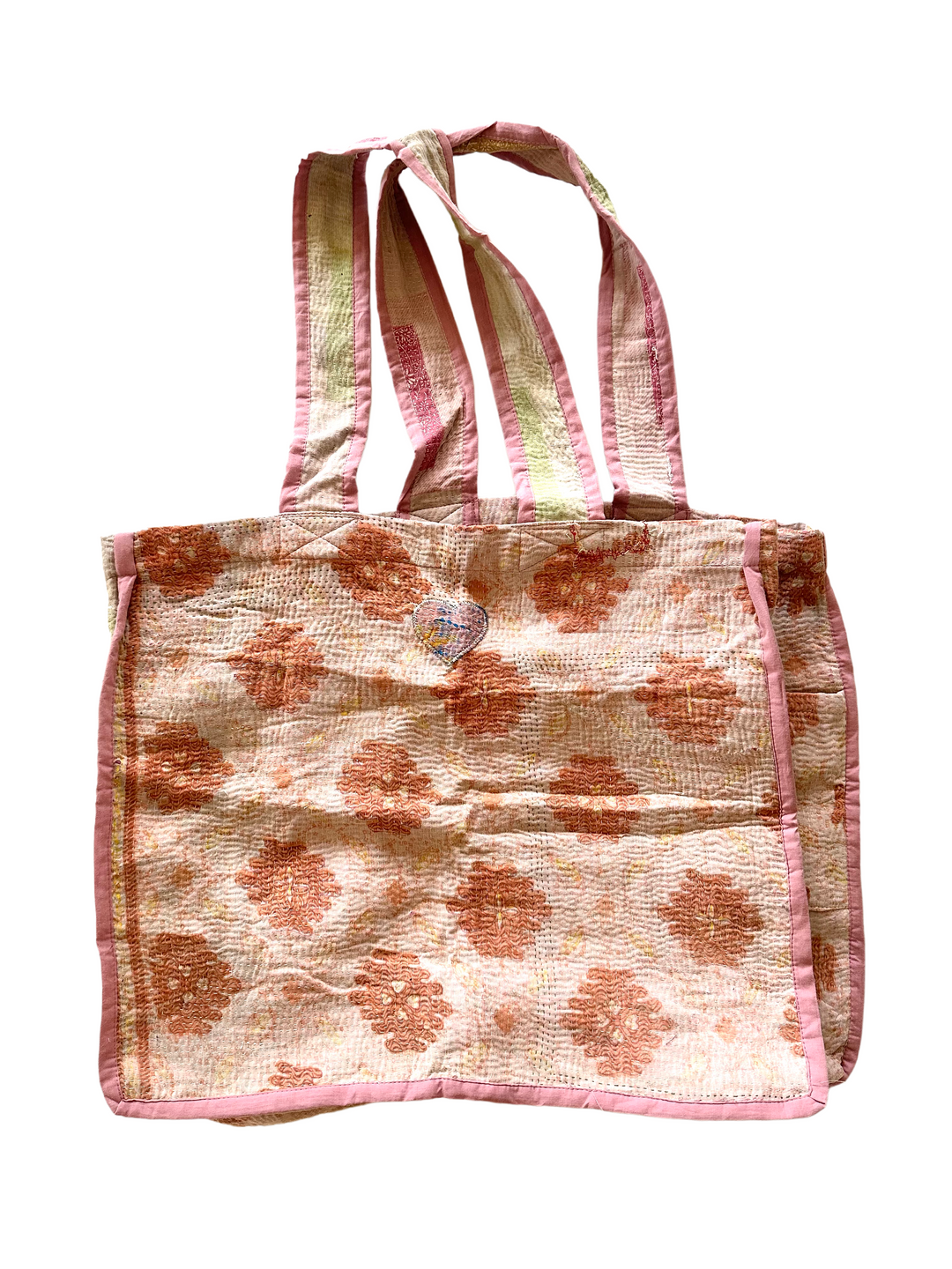 Sand dollar - Vintage Kantha Tote Bag