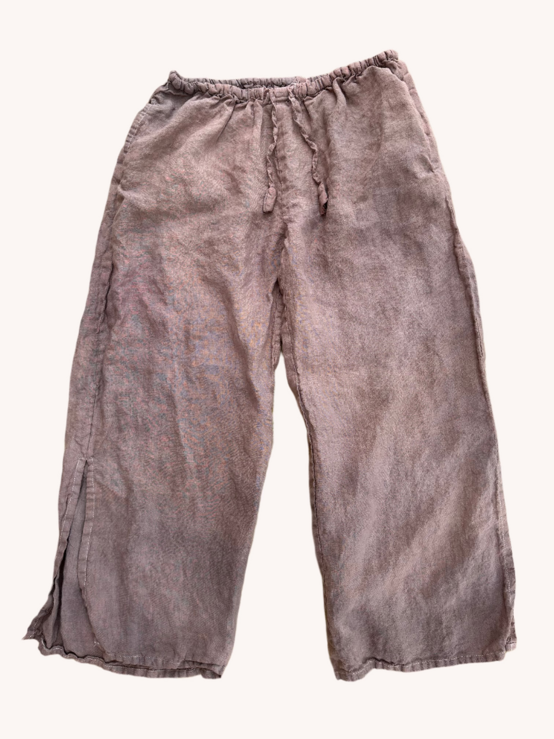By the Sea Organics white linen pants