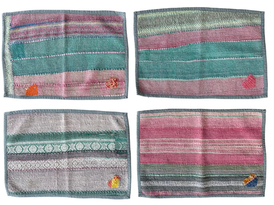 PATCHWORK KANTHA PLACEMAT SET