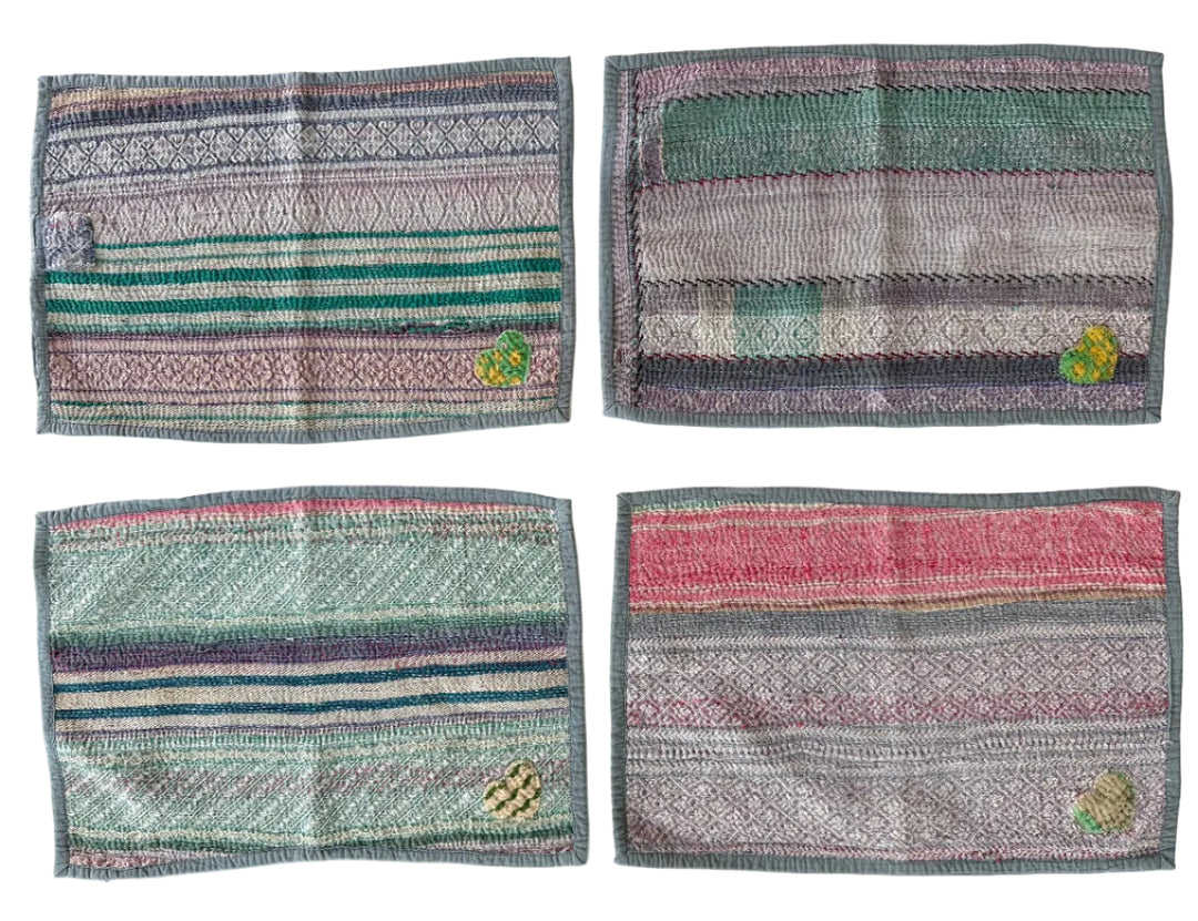 PATCHWORK KANTHA PLACEMAT SET