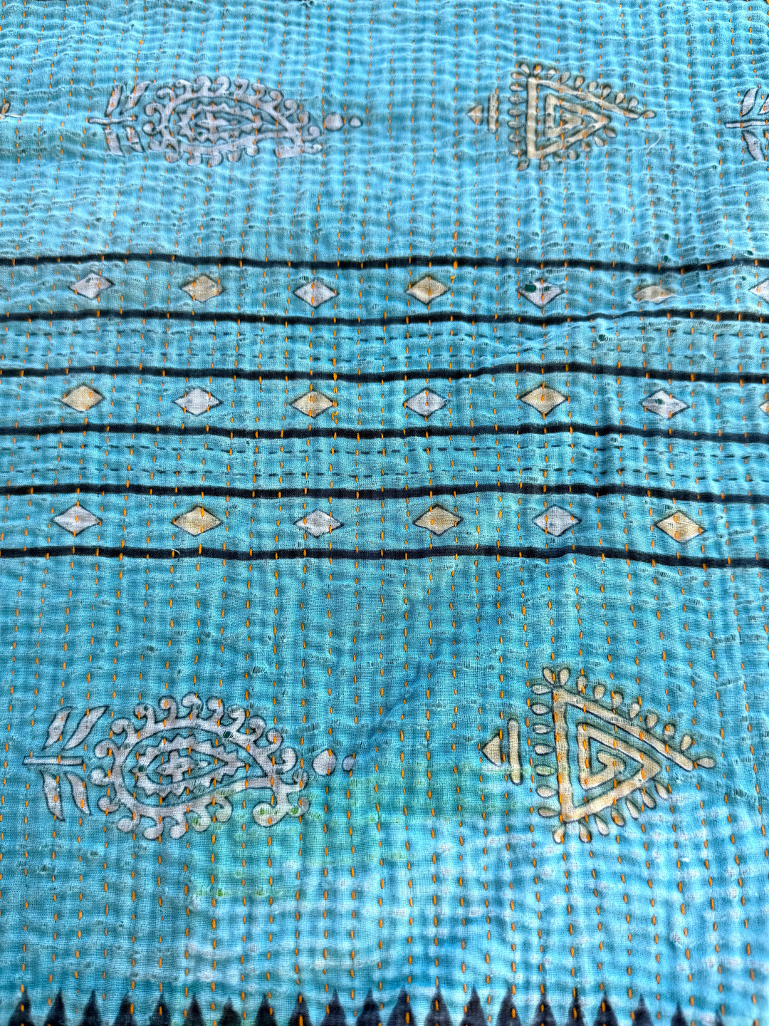 PRIME KANTHA QUILT - BLUE JUNGLE