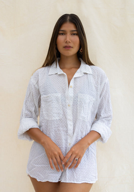 DITSY PRINTED BEACH SHIRT