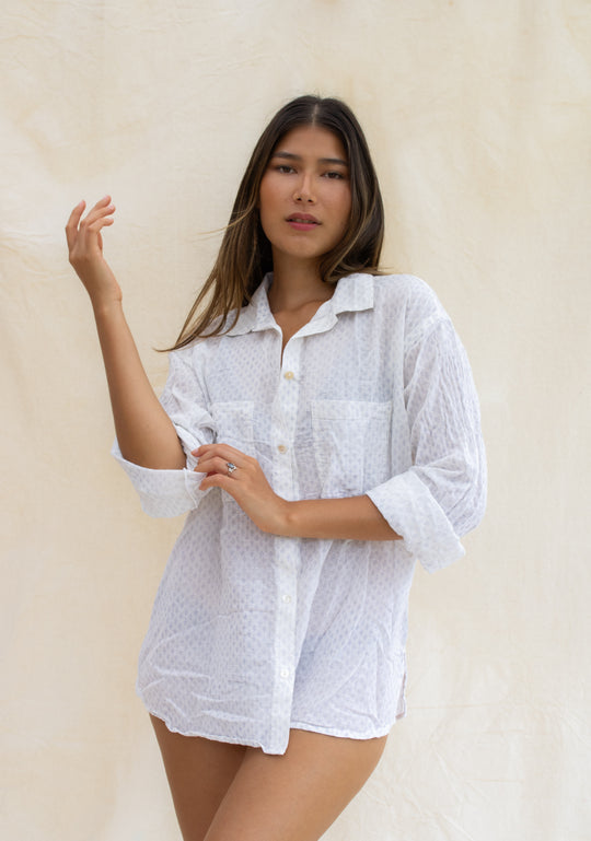 DITSY PRINTED BEACH SHIRT