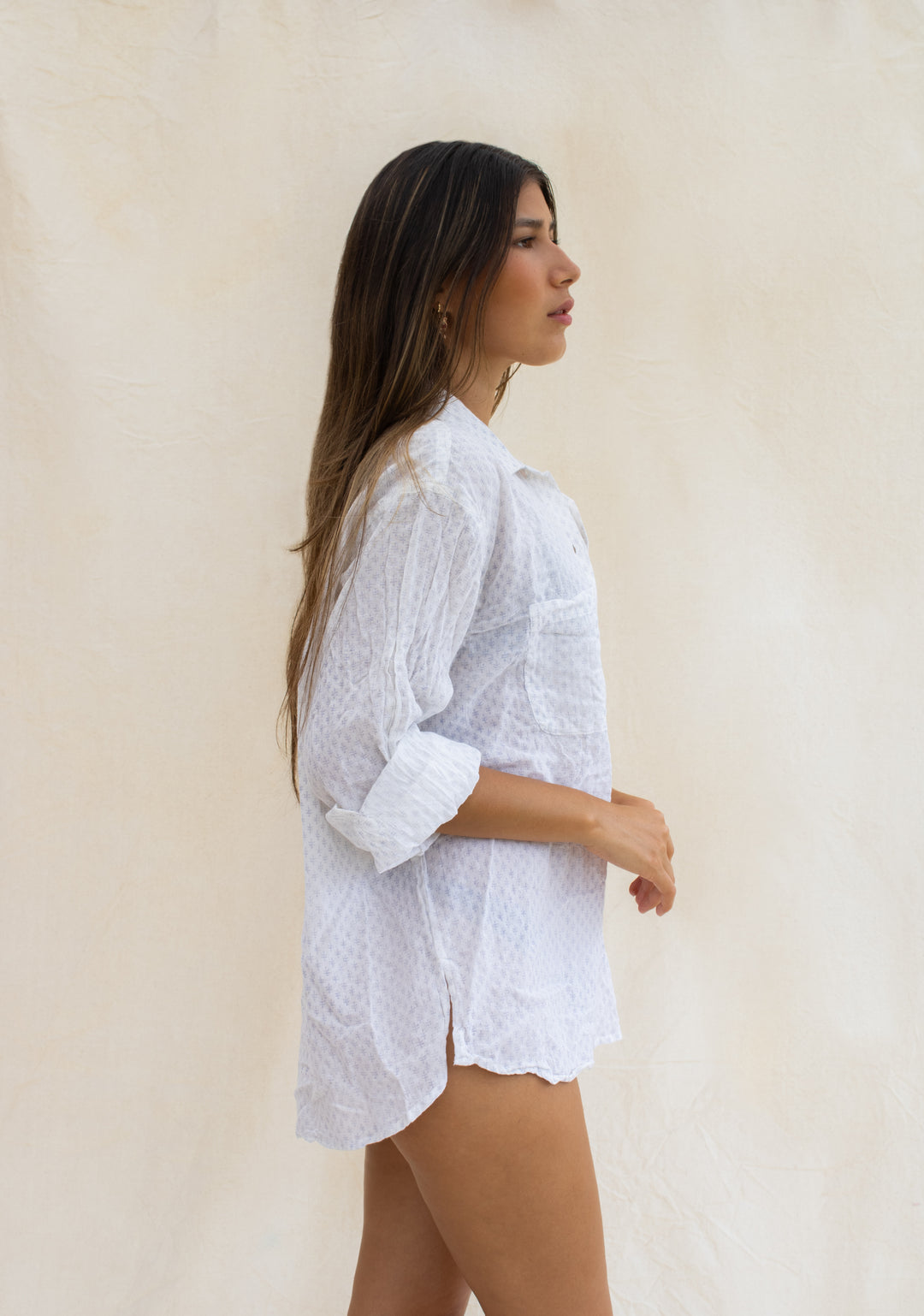 DITSY PRINTED BEACH SHIRT