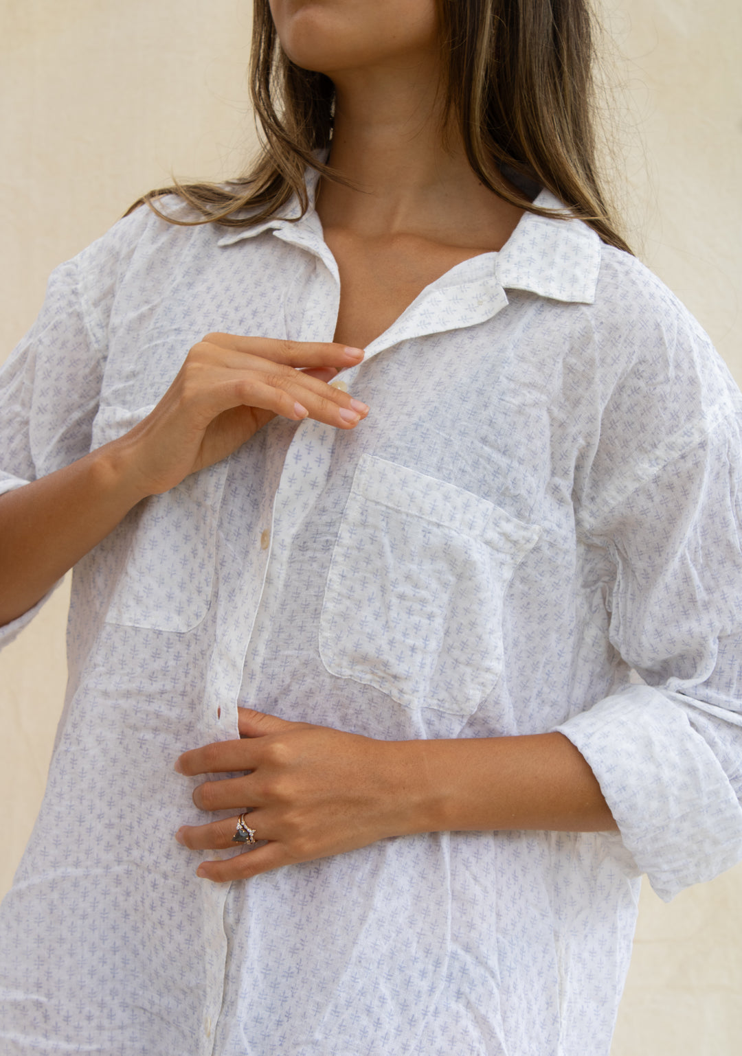 DITSY PRINTED BEACH SHIRT