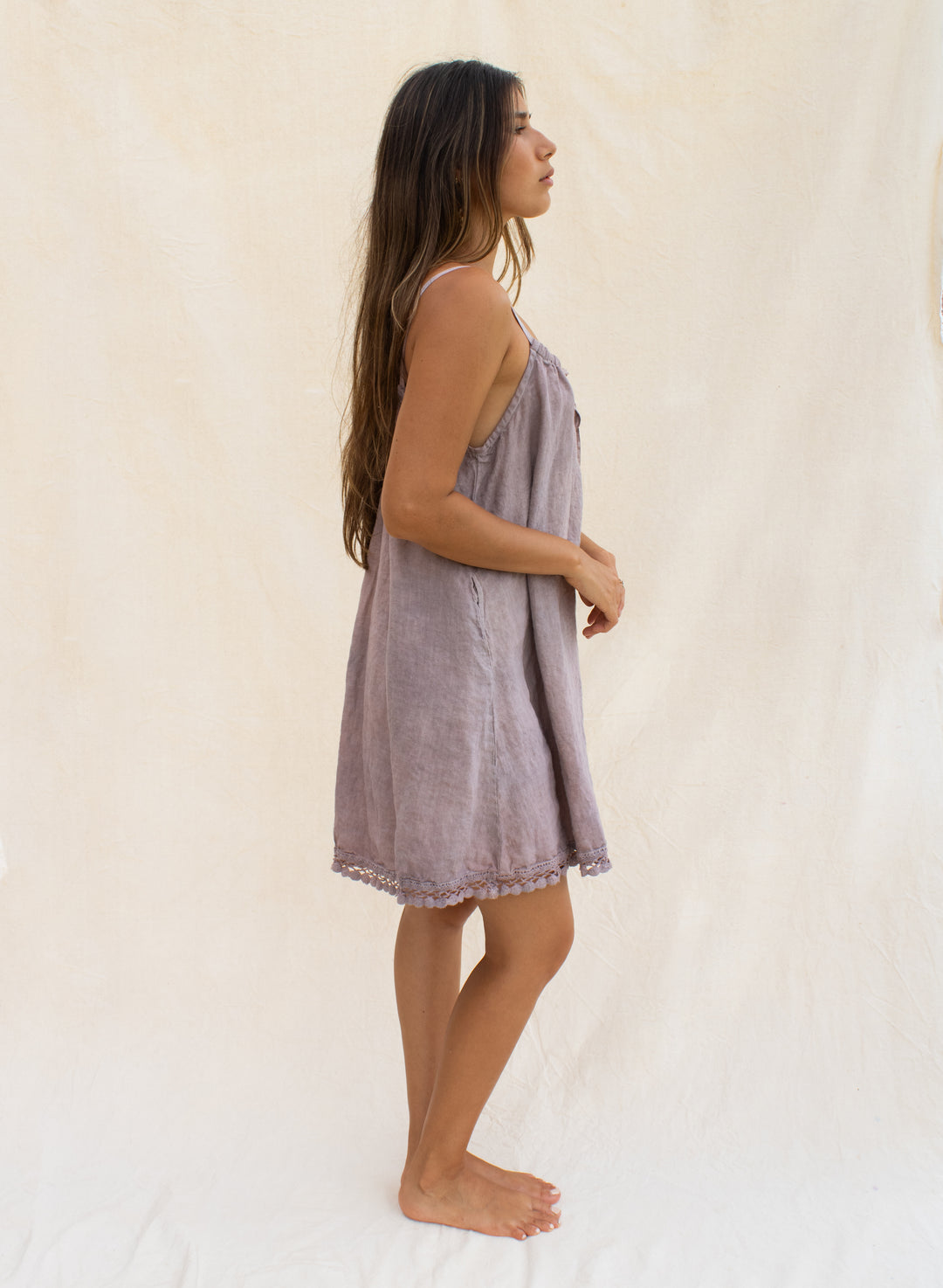 LACY LINEN SUNDRESS