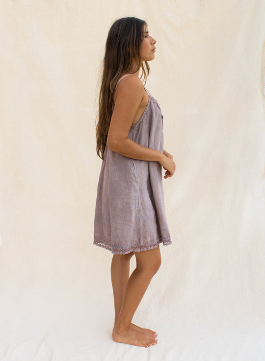 LACY LINEN SUNDRESS