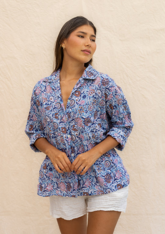 JUNGLE PRINT BEACH SHIRT