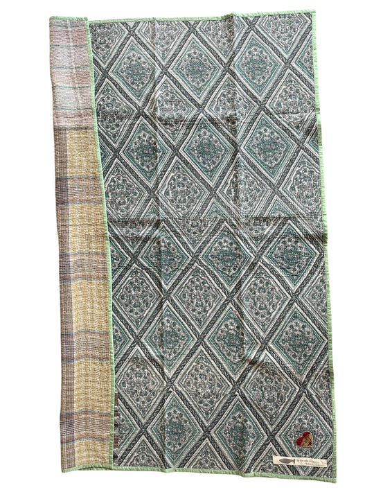 Diamond Life - Portable Kantha Quilt