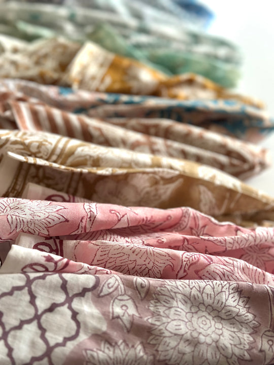 BLOCK PRINT BANDANA -  CANDY  COLLECTION