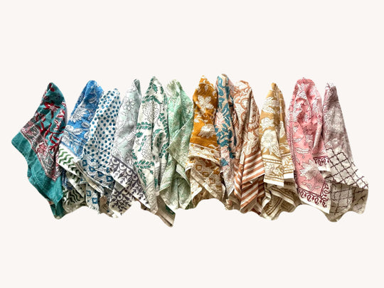 BLOCK PRINT BANDANA -  CANDY  COLLECTION