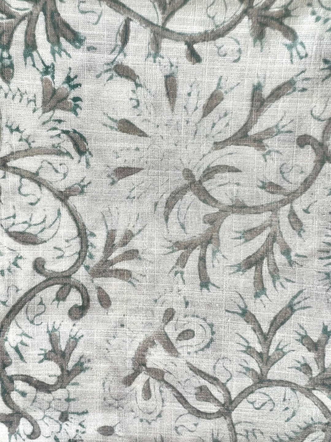 Grey jungle floral - Long Table Cloth or Curtain