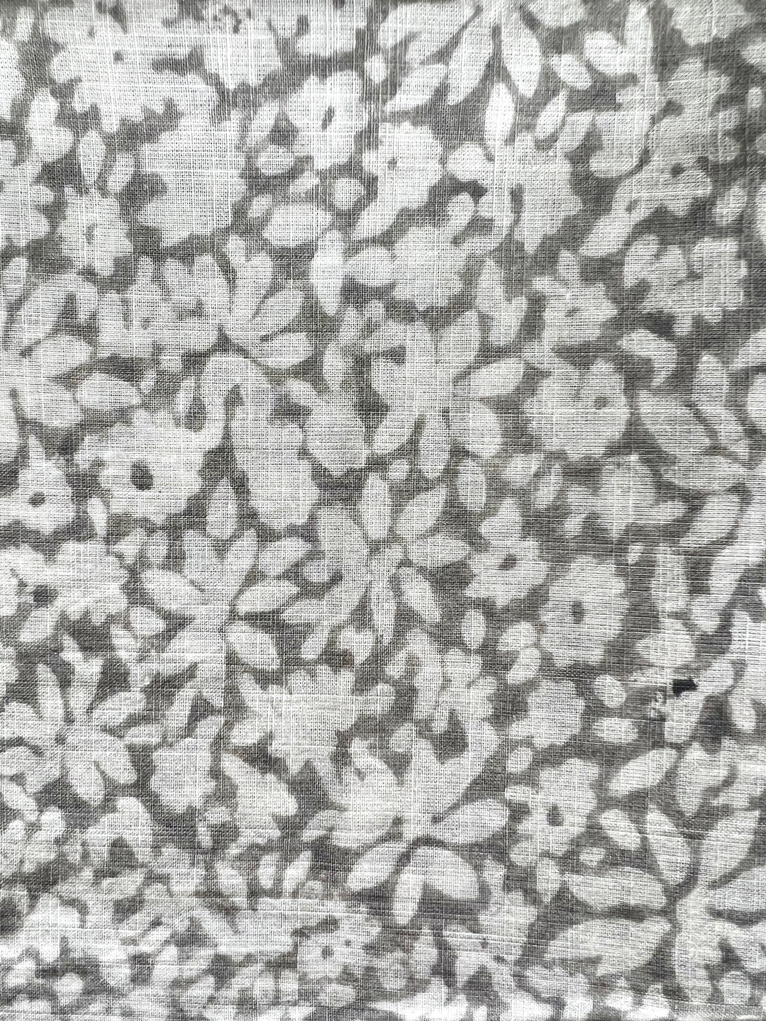 Grey crowded floral - Long Table Cloth or Curtain